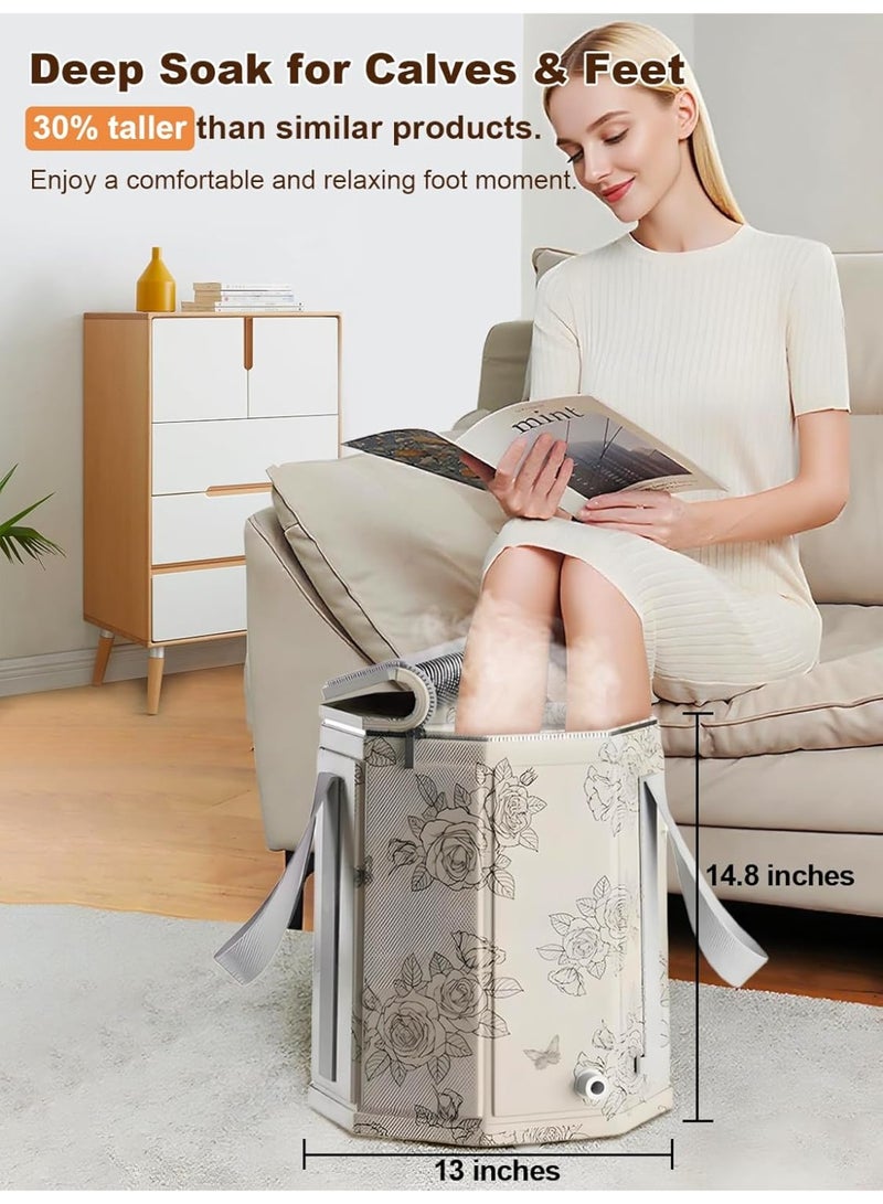 Arabest Foot Bath Basin Portable Travel Collapsible Foot Basin Folding Foot Bath Tub Soaking Feet Bucket for Camping Outdoor Washing - Image 3
